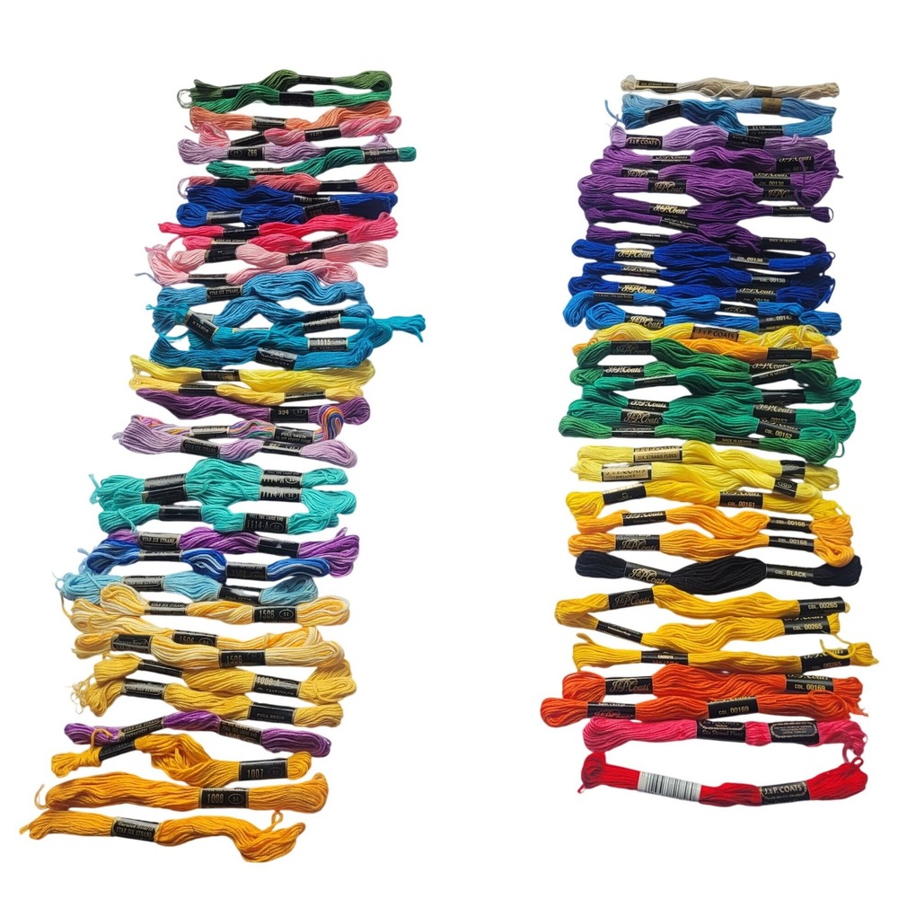 Vintage Embroidery Floss Lot JP Coats American Thread Co Star Six Strand